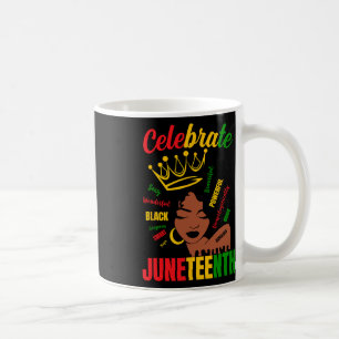 Fira Juneteenth 1865 Svarta historiemånaden Kvinno Kaffemugg