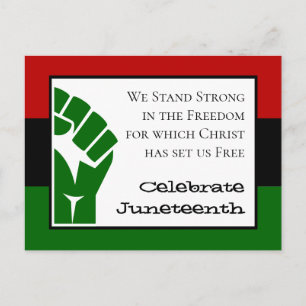 FIRA JUNETEENTH Anpassningsbar text Power Fist Vykort