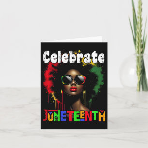 Fira Juneteenth Tröja Kvinnor Afrikansk Svart Hist Kort