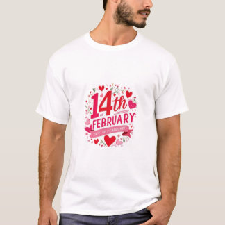 Fira Kärlek med symboler för den 14 februari T Shirt