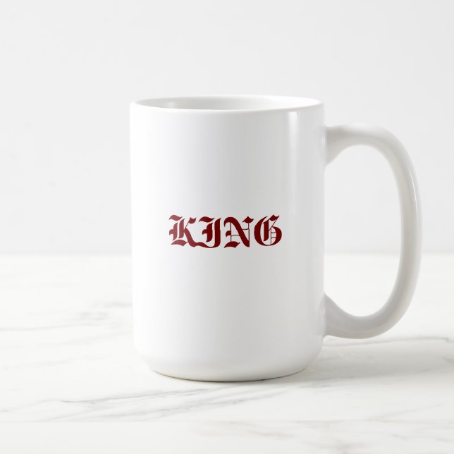 Fira kärlek Par KING och Drottning Text-Koppar Te Kaffemugg (Höger)