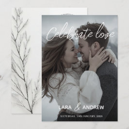 Fira Kärlek Personlig Simple Modern bröllop Inbjudningar