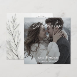 Fira Kärlek Personlig Simple Modern bröllop Spara Datumet