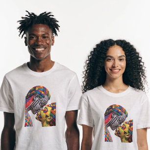 Fira konsten att sydda täckemönster T-shirt