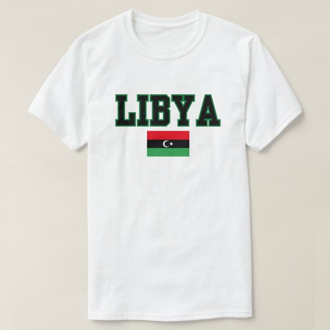 Fira libyskt Pride med Vibrate Flagga T-shirt (Design framsida)