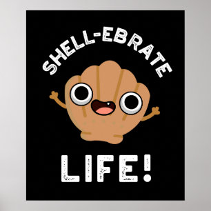 Fira Liv Skal Livlig Skal Puns Mörk Bakgrund Poster