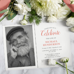 fira livet för   Funeral Memorial-inbjudan Inbjudningar