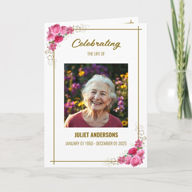 Fira Livet Med Vikbart Annonskort Meddelande (Framsida)