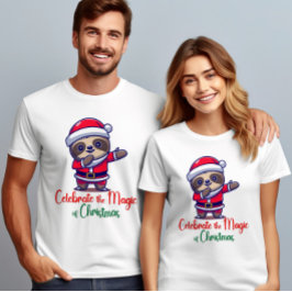 Fira magin av julklapp Sloth T Shirt