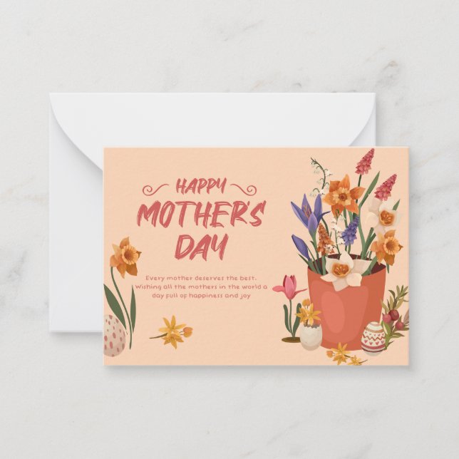 Fira Mamma: En Dag av Tacksamhet Anteckningskort (Framsida)