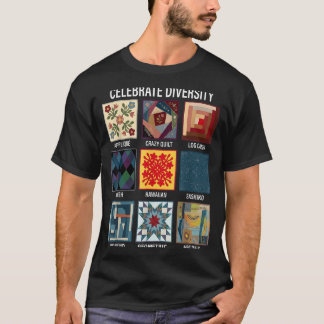 Fira mångfald quiltning hantverk lapptäcke t shirt