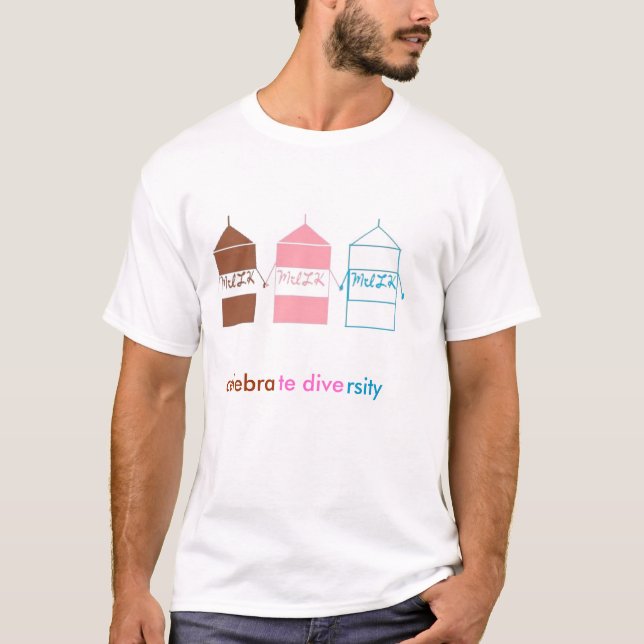 Fira mångfald tee shirt (Framsida)