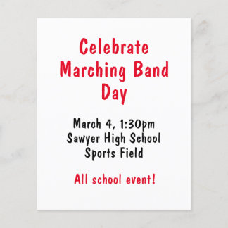 Fira Marching Band Day Flygblad