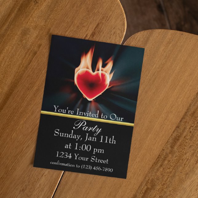 Fira med lågor och vänner! inbjudningar (Skapare uppladdad)