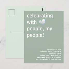 Fira med människor Mina människor Rehearsal Middag Vykort