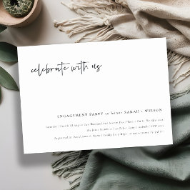 Fira med oss Calligraphy Förlovning Inbjudan