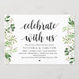 Fira med oss, Grönska, Övningsmiddag Inbjudningar