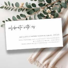 Fira med oss, Kalligrafi, en dusch Inbjudan