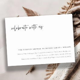 Fira med oss, Kalligrafi, en dusch Inbjudan