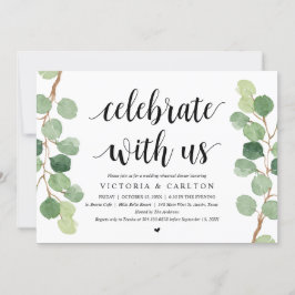 Fira med oss, Rehearsal Dinner för bröllopet Inbjudningar