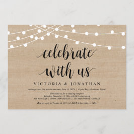 Fira med oss, Strängljus, Bröllopslöfte Inbjudningar
