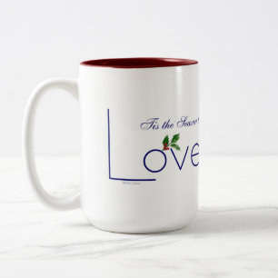 Fira med Tis säsongen till Kärlek Kaffe koppar! Två-Tonad Mugg
