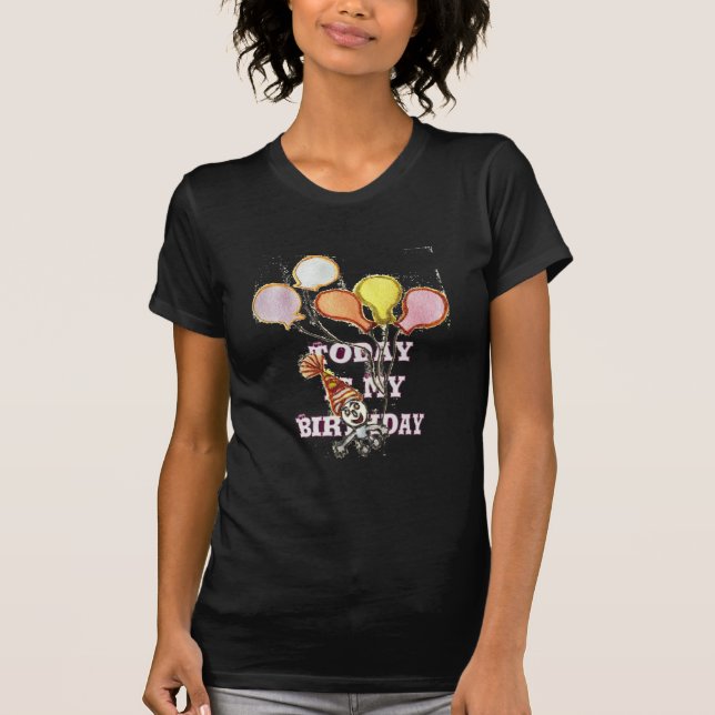Fira med vår uppspelande födelsedag Hälsning Lyckl T-shirt (Framsida)