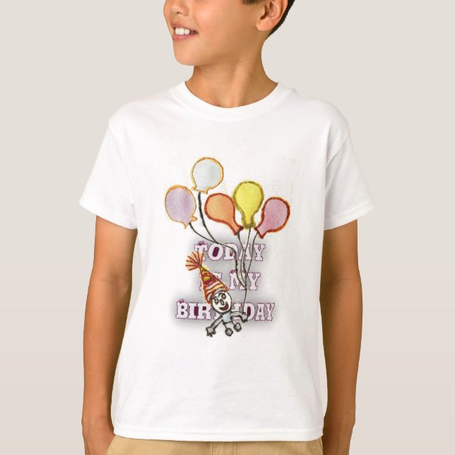 Fira med vår uppspelande födelsedag Hälsning Lyckl T Shirt (Framsida)