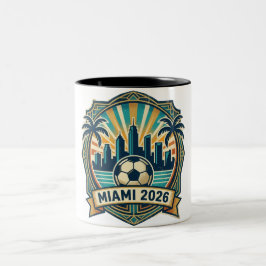 Fira Miami som en stolt arrangör av VM 2026 Två-Tonad Mugg