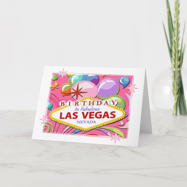 fira mitt 21st födelsedagLas Vegas kort (Framsida)