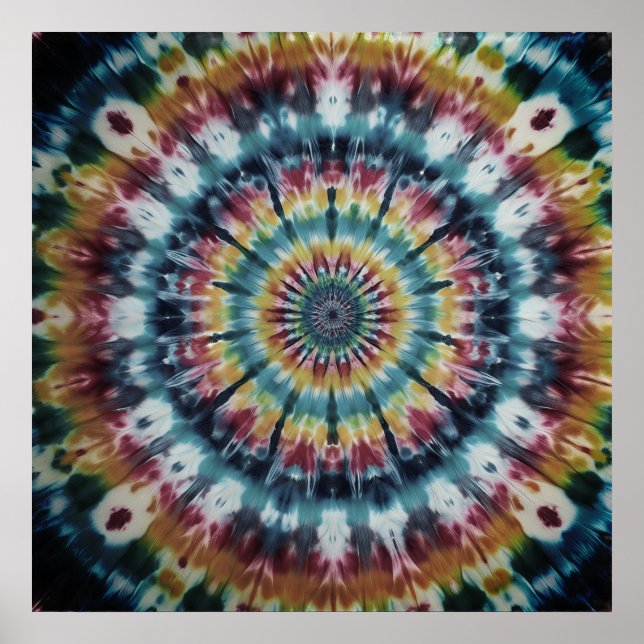 Fira National Tye-Dye Day med slående vägg Poster (Framsidan)