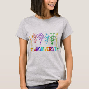 Fira neurodiversitet med denna underbara regnbåge t shirt
