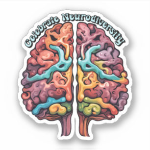 Fira Neurodiversity Colorful Brain Klistermärken