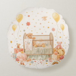 fira nyfödd bebis rund kudde