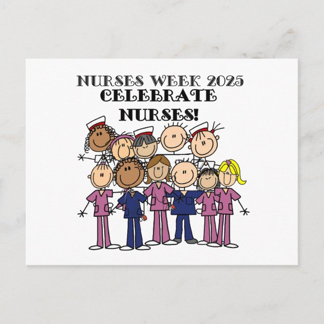 Fira sjuksköterskornas vecka 2025 Klistermärke Sju Vykort (Framsida)