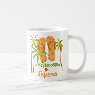Fira smekmånad i den Jamaica muggen Kaffemugg