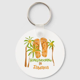 Fira smekmånad i Jamaica Keychain Nyckelring