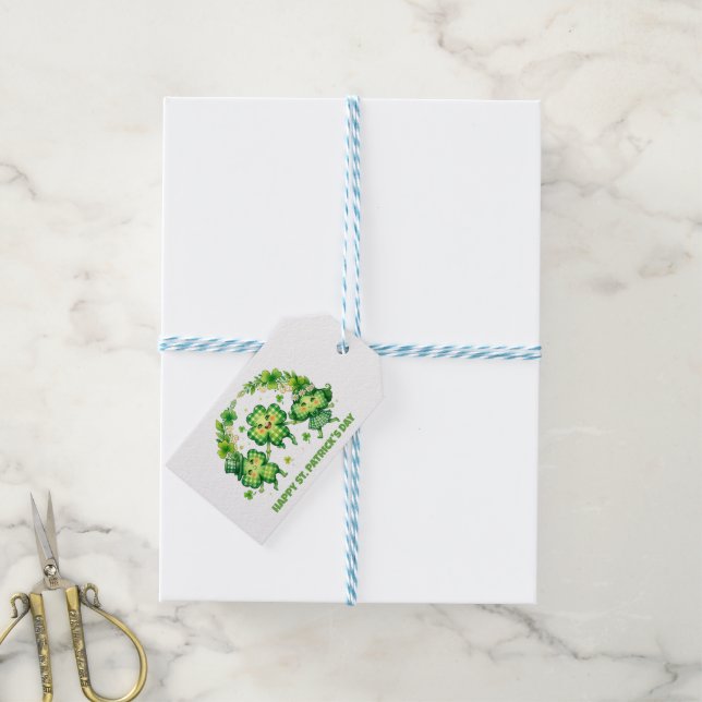Fira St. Patrick's Day Presentetikett (With Twine)