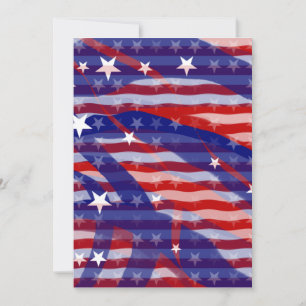 Fira Stars and Stripes Inbjudningar
