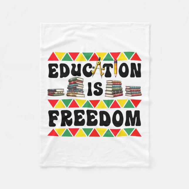 Fira svart historik månad med frihet fleecefilt (Framsidan)