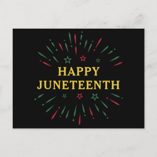 Fira svarta självständighetsdagen Glad Juneteenth Vykort