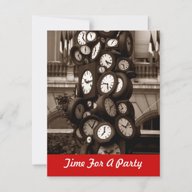 Fira tar tid på tar tid på Time för en Inbjudningar (Framsida)