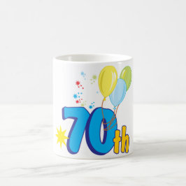 fira unga sjuttioår kaffemugg