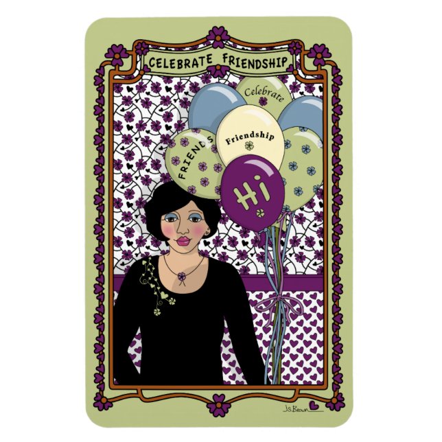 Fira Vänskap_A_4x6-kylmagnet Magnet (Vertikal)