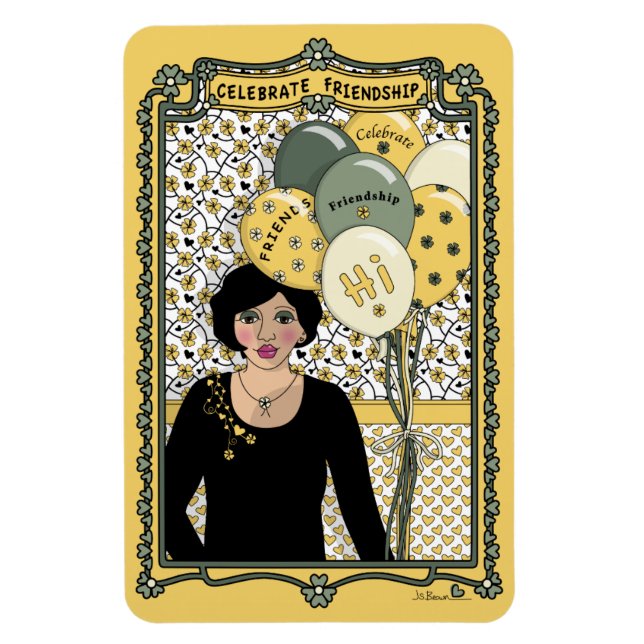 Fira Vänskap_C_4x6-kylmagnet Magnet (Vertikal)