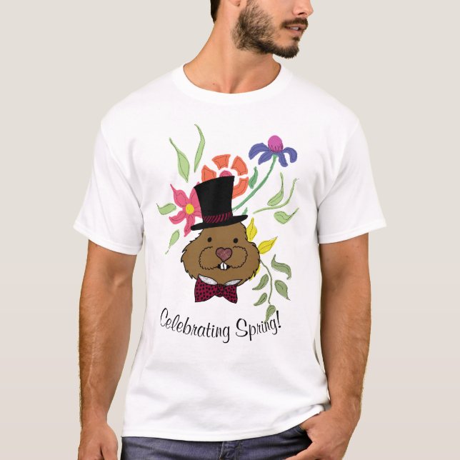 Fira Vår Groundhog Day T Shirt (Framsida)