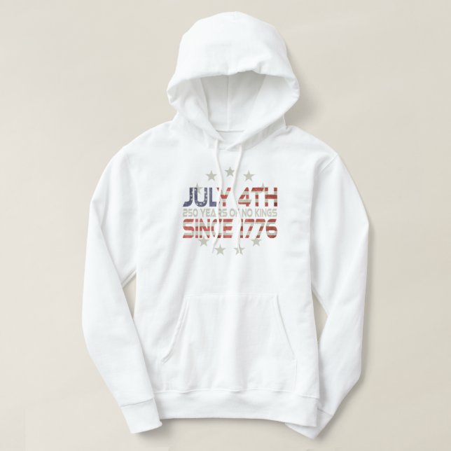 Fira vår nations 250-års 4 juli! hoodie (Design framsida)