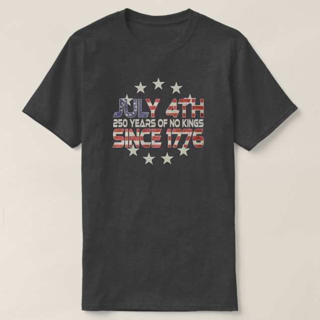 Fira Våra Nationers 250-års 4:e Juli T-Shirt (Design framsida)