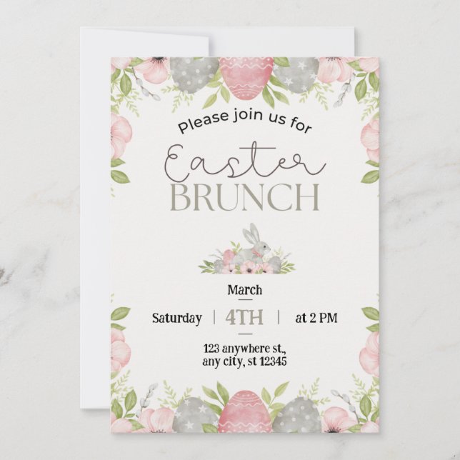 Fira våren med en underbar påskbrunch! julkort (Framsida)