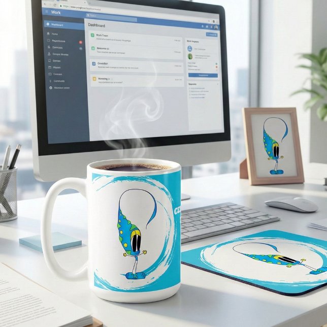 Fira Varje Dag Färgrik Tecknad Film Kaffemugg (Here is an awesome cartoon character mug!)
